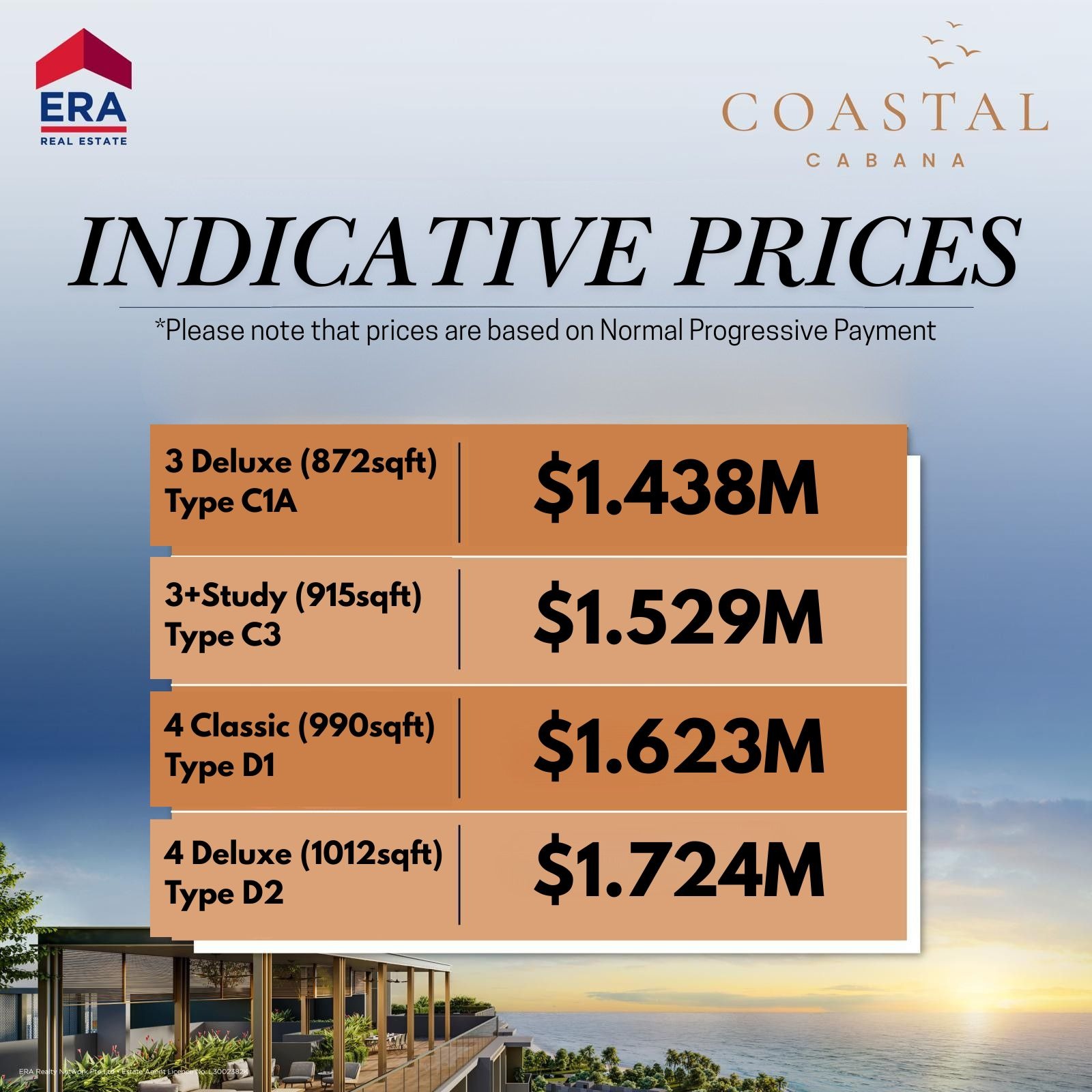 Coastal Cabana Starting Price